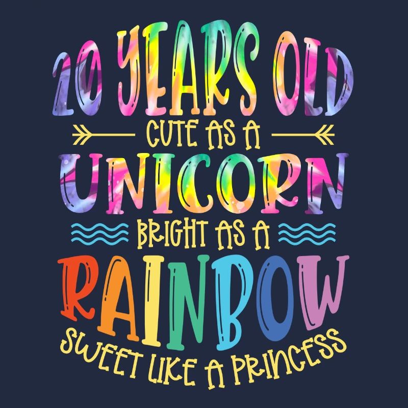 20 ans Mignon comme une licorne Brillant Comme