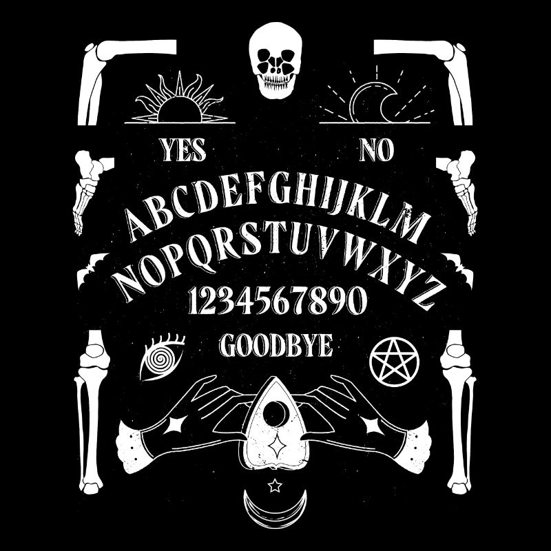 Creepy Ouija board, ghost board,
