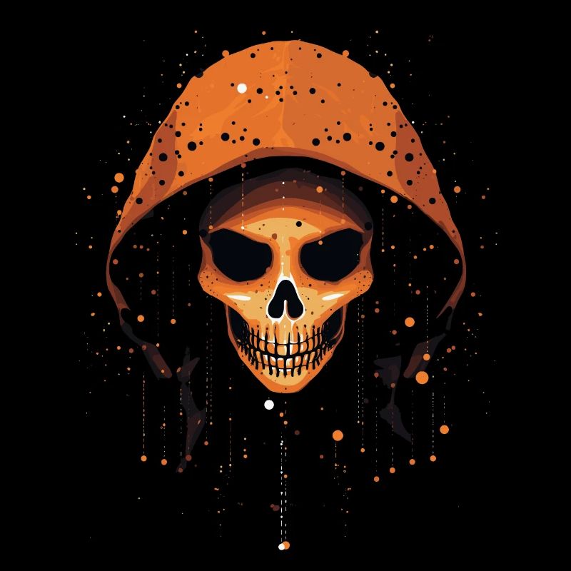 Une tête et un capuchon Orange Skeleton