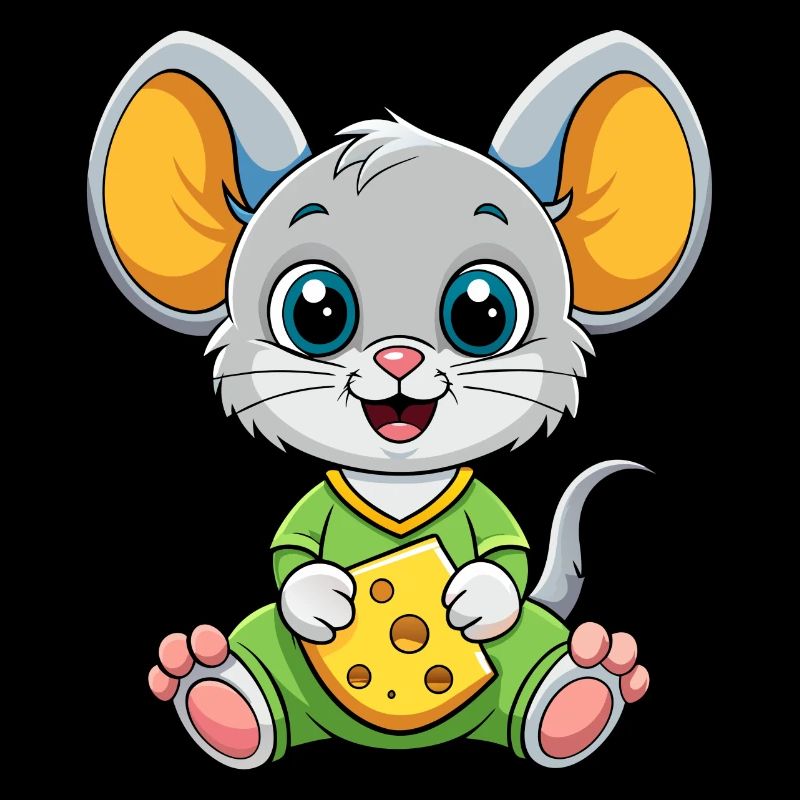 Souris amoureuse du fromage