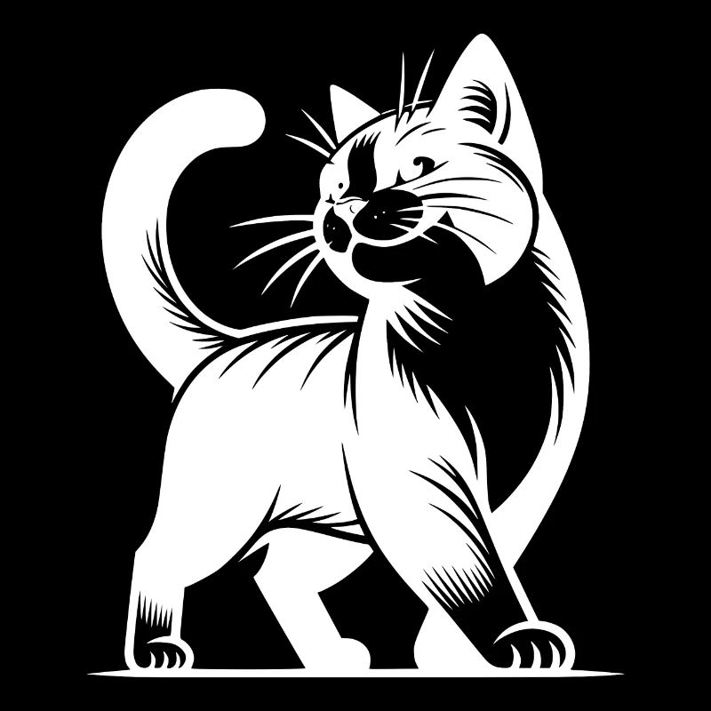 Tigre domestique élégant avec un look de chat mignon