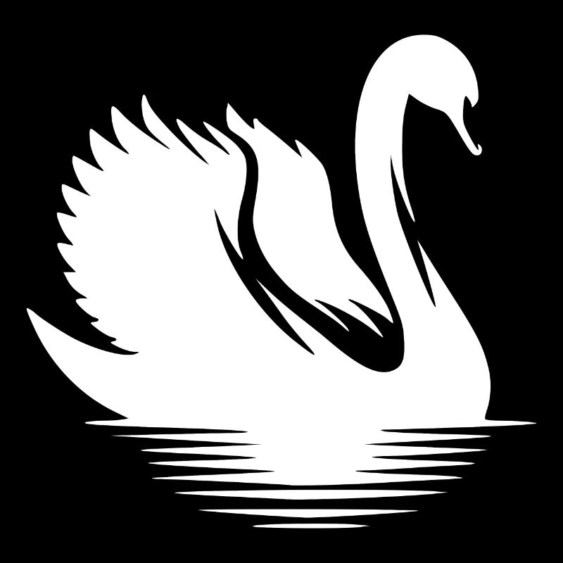 Schöne Schwan Silhouette Portrait