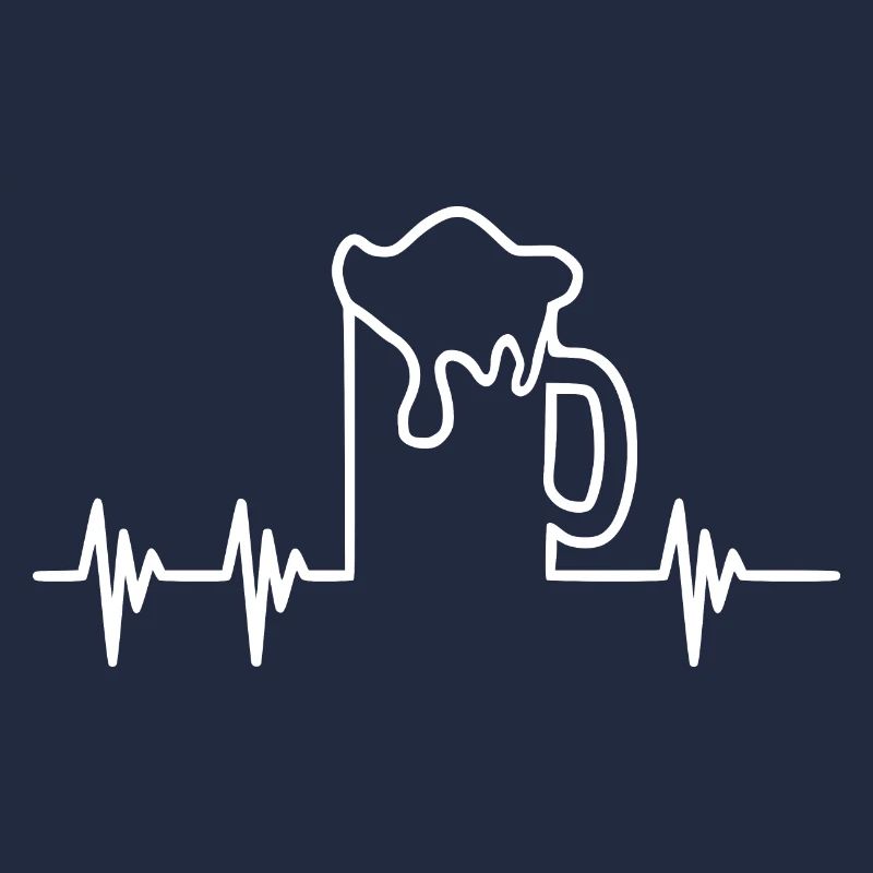 Bier Herzschlag Weiß