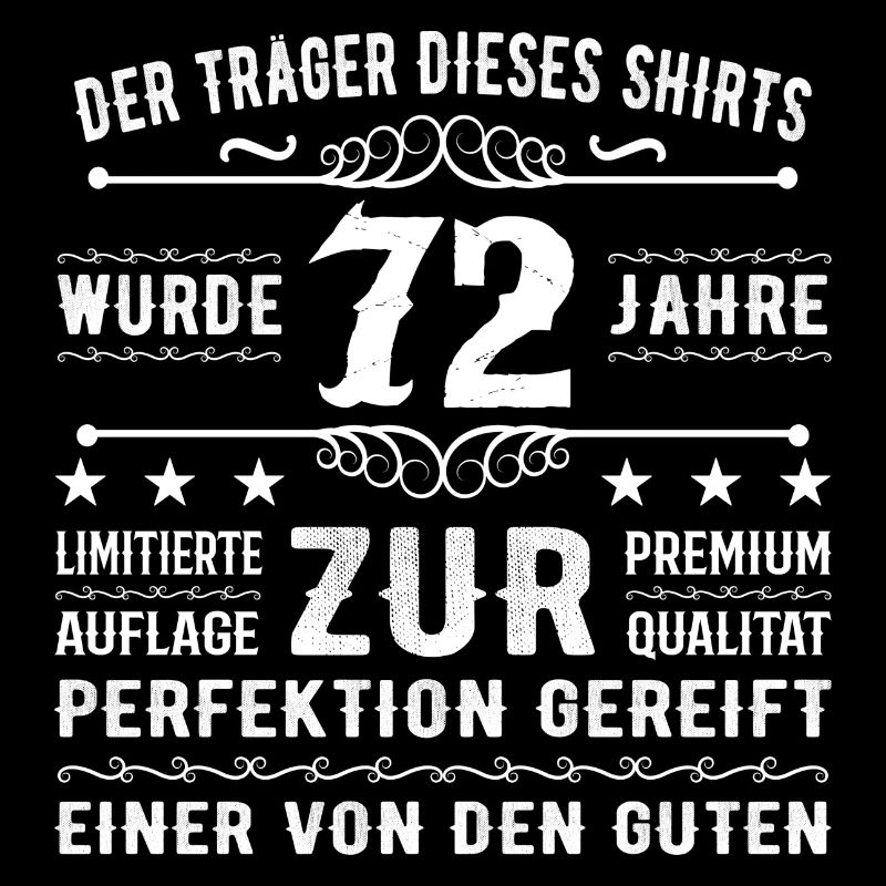 72 Jahre Geschenkidee zum 72 - Geburtstag