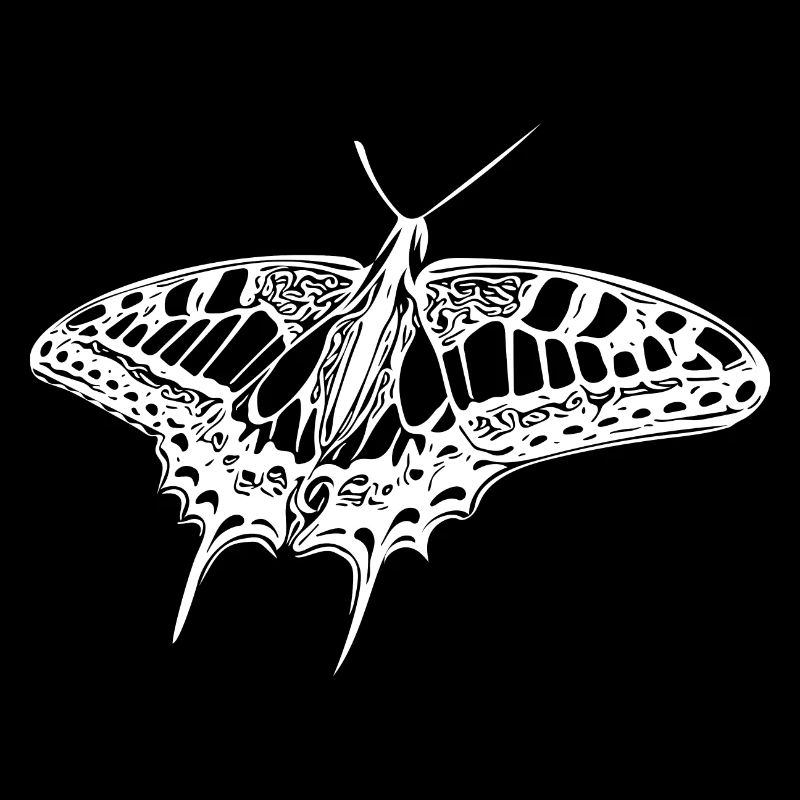 Élégant papillon vintage à queue d’hirondelle