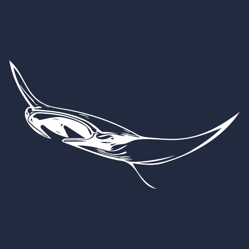 Eleganter schwimmender Mantarochen