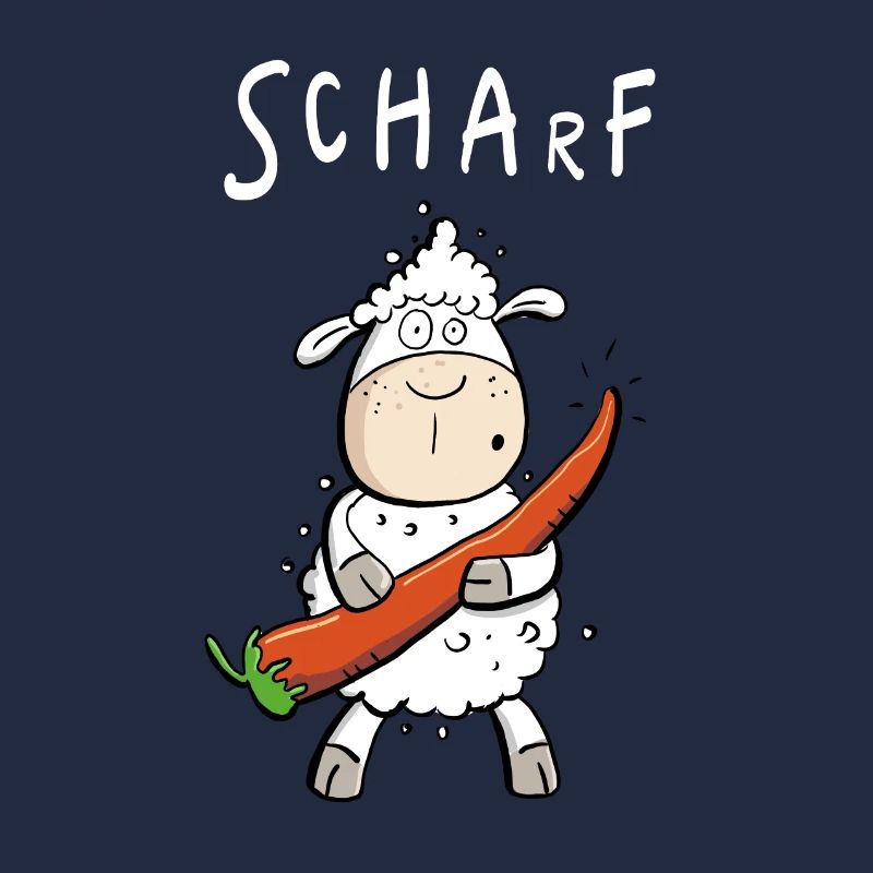 Peperoni Schaf I Scharf Comic Wortspiel