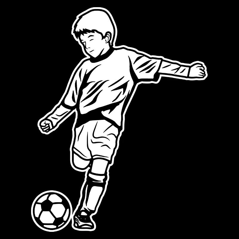 Fußball Junge Zeichnung