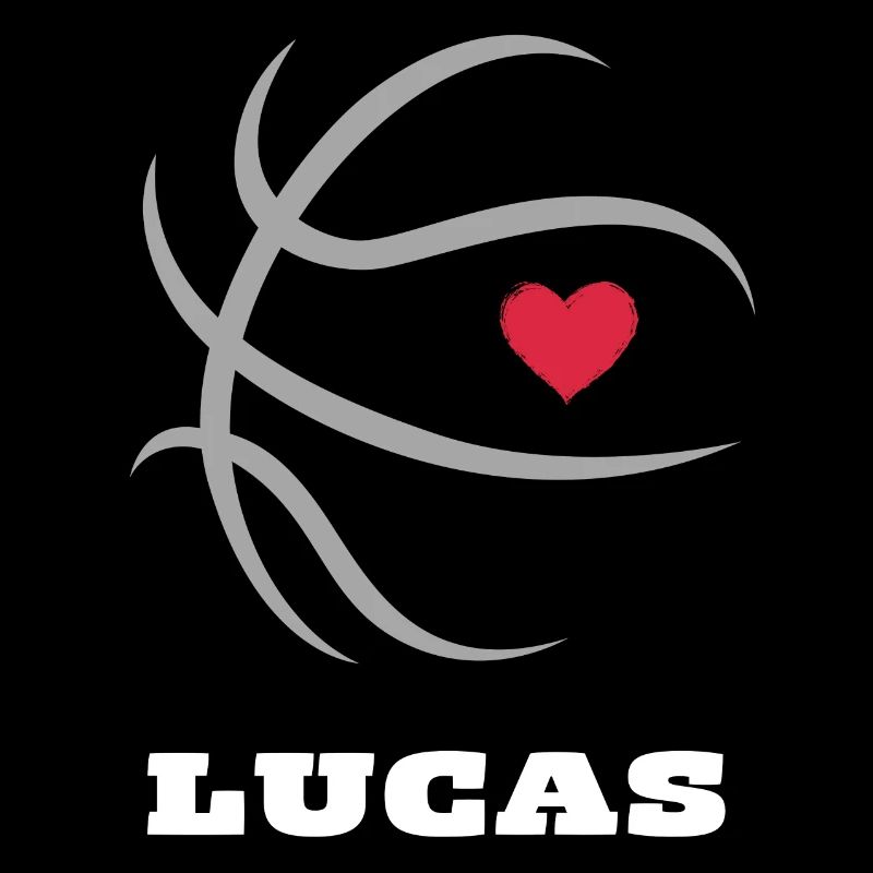 Lucas Name Basket-ball prénom garçon avec L Babyshower