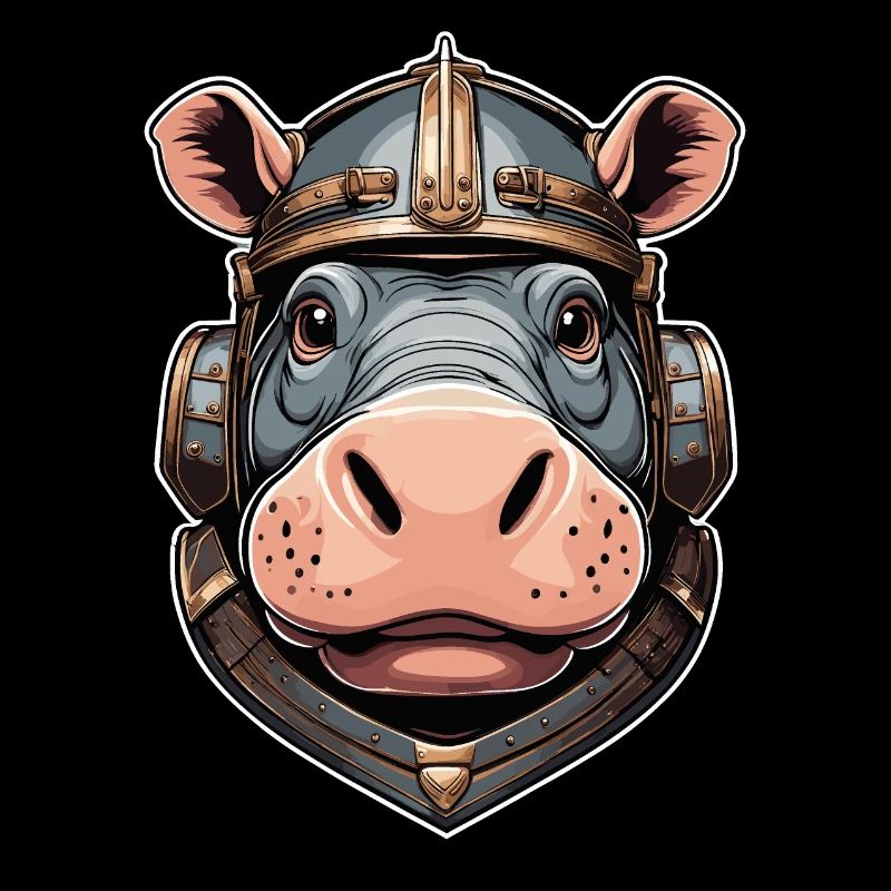 Tête d’hippopotame