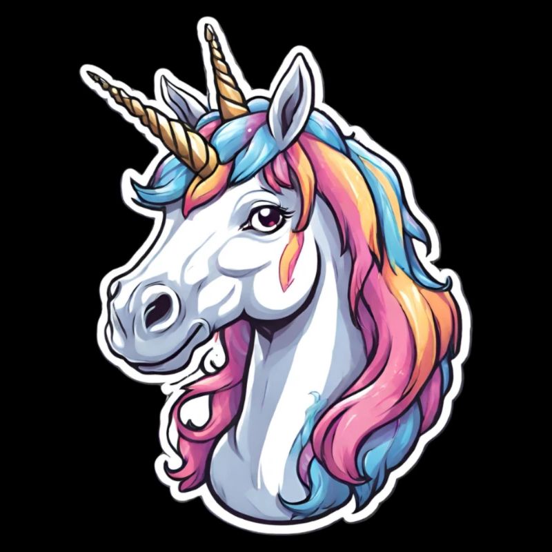 Merveille de licorne colorée