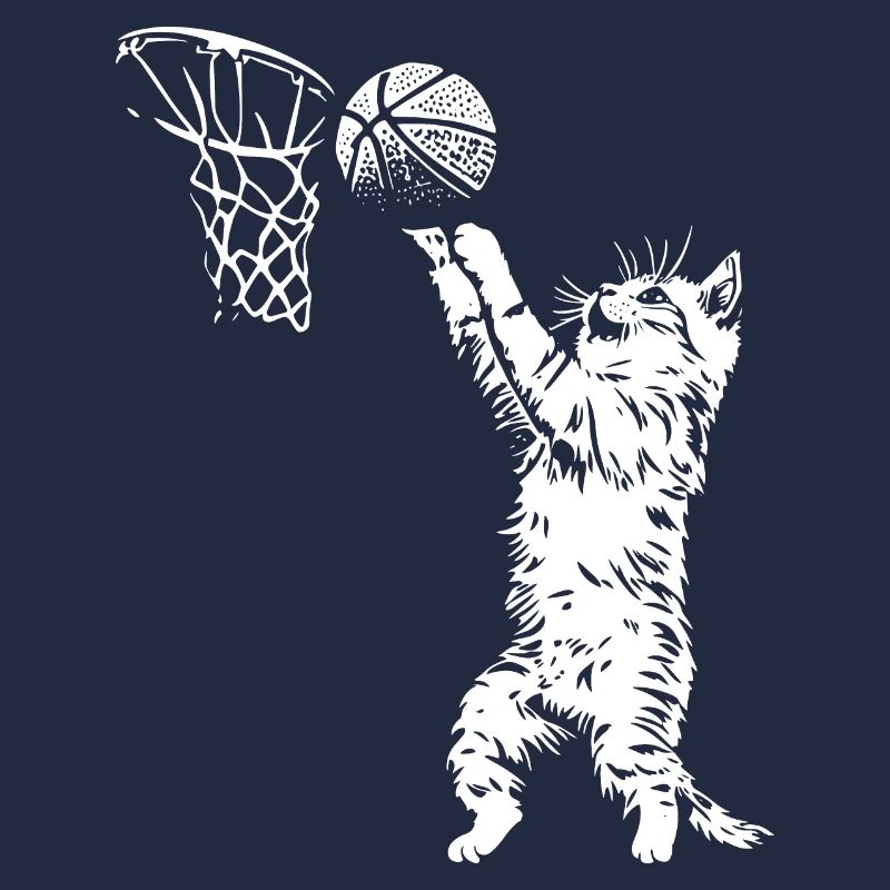 Cat Basketball Dunking