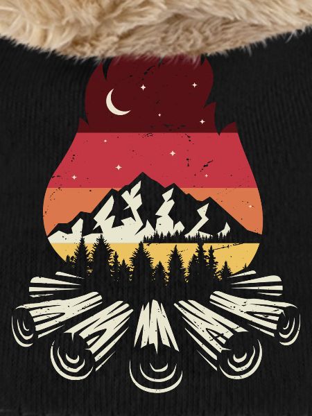 Campfire Sunset Pines