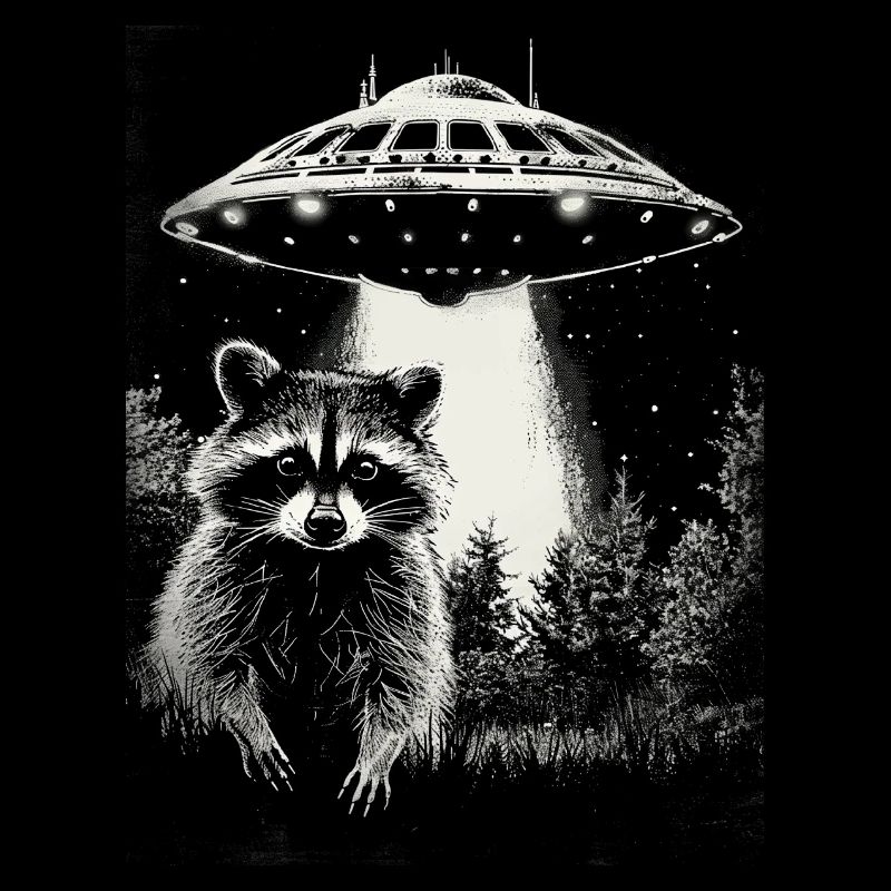 Funny Raccoon UFO