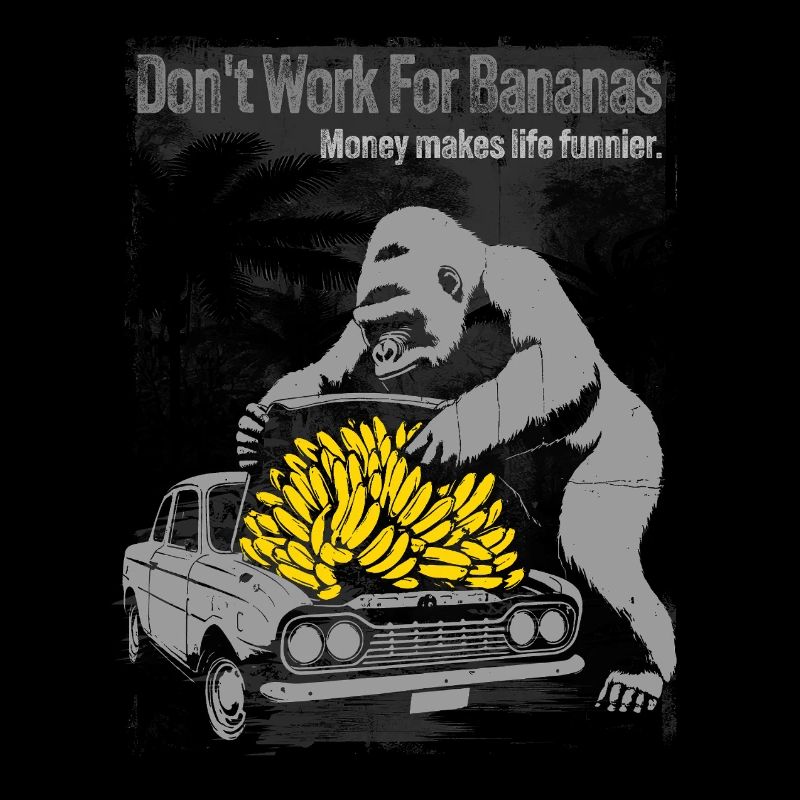 Bananen-Affe-Auto-Karikatur-Design