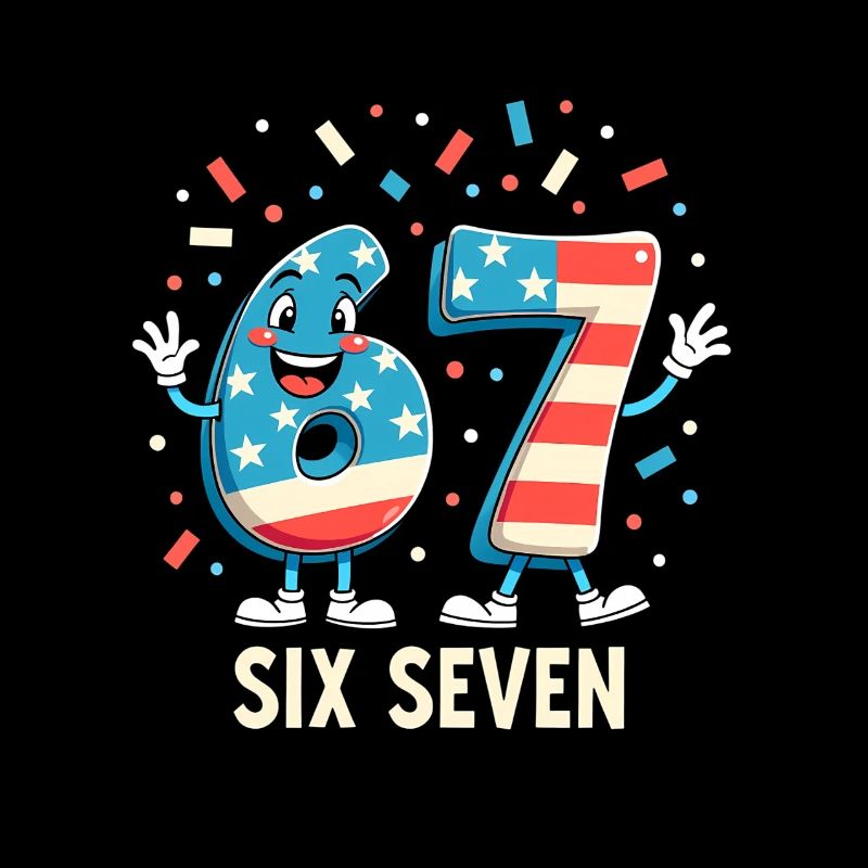 US Flag 67 Memes Six Seven