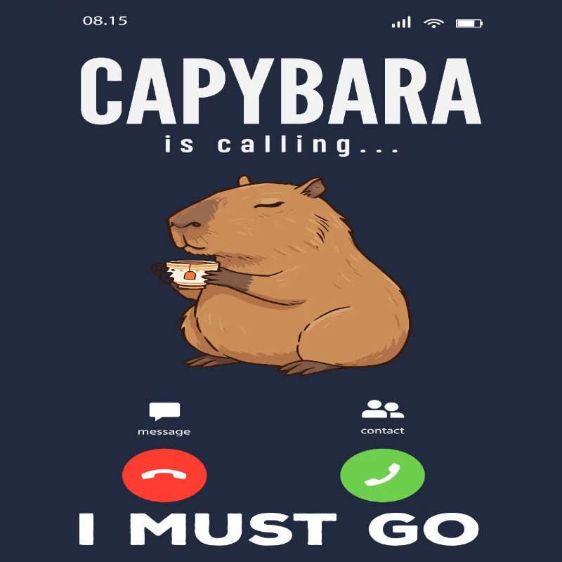 Phone Call Calling Capybaras Cute