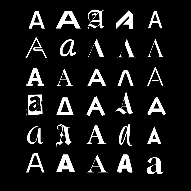 Typography letter A design Mosaic