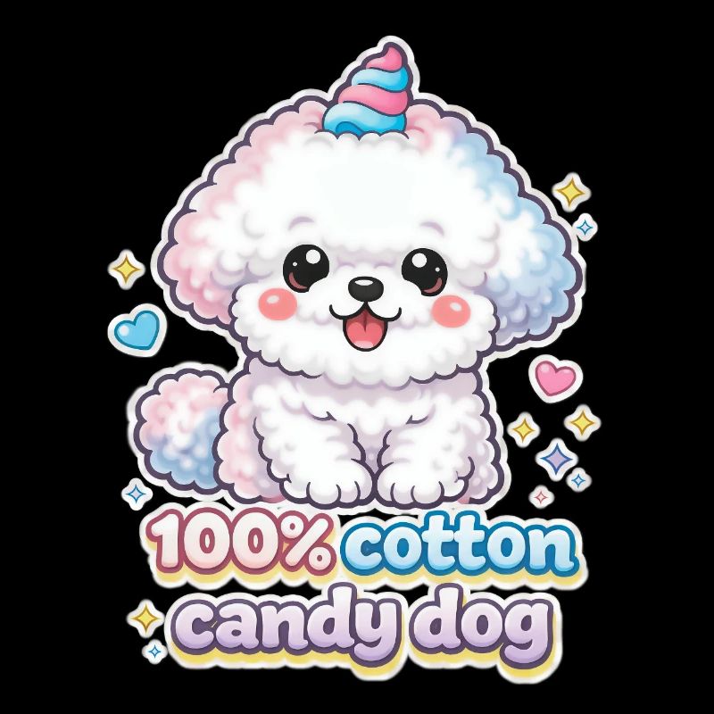 Chien à barbe à papa - mignon Bichon Frisé design