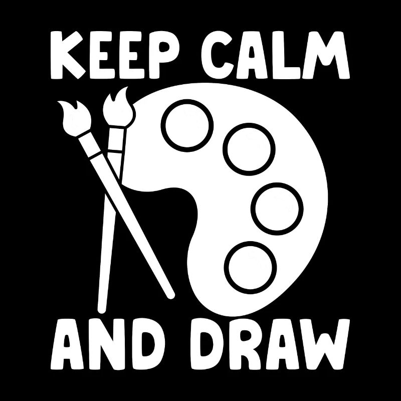 Funny Art Painter Keep Calm And Draw Drawing Gifts