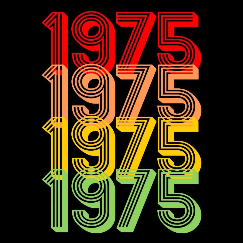1975 Retro bunt Vintage 50.Geburtstag Geschenk