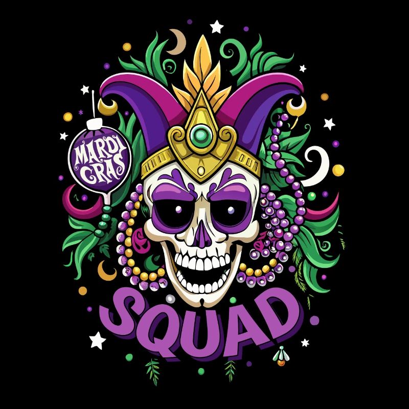 Mardi Gras - Skull - Costume - Gift