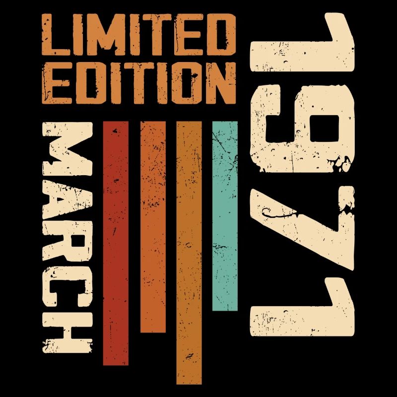 Mars 1971 Anniversaire 1971 Retro 1971 Mars