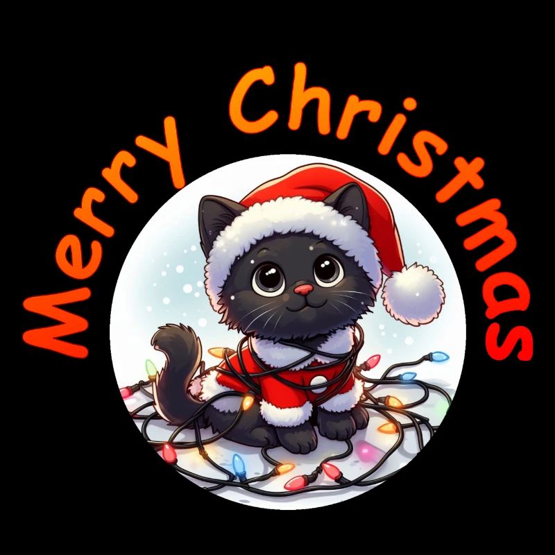 Christmas Cat Fairy Lights