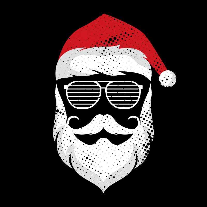 Weihnachtsmann Gesicht Mit Brille