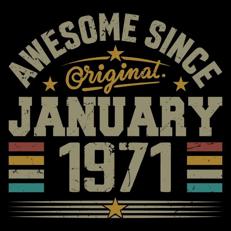 Rétro Cadeau D'anniversaire Nées En Janvier 1971