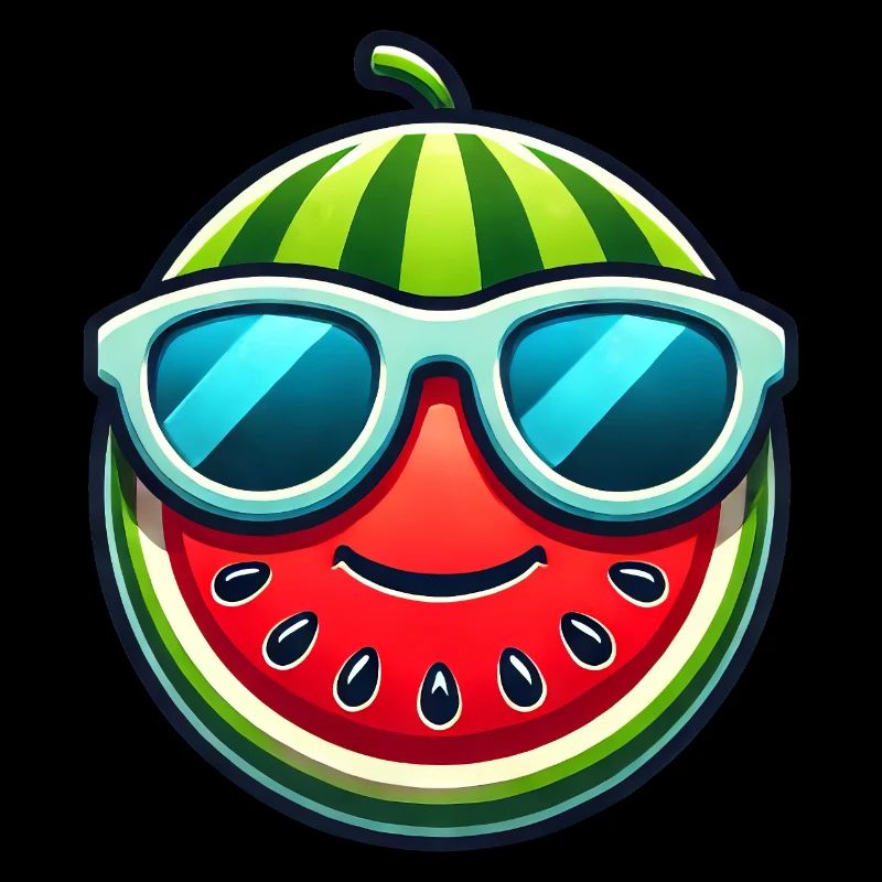 Coole Melone mit Sonnenbrille Sommer Sonne