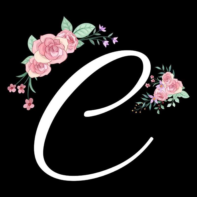 Lettre c fleurs