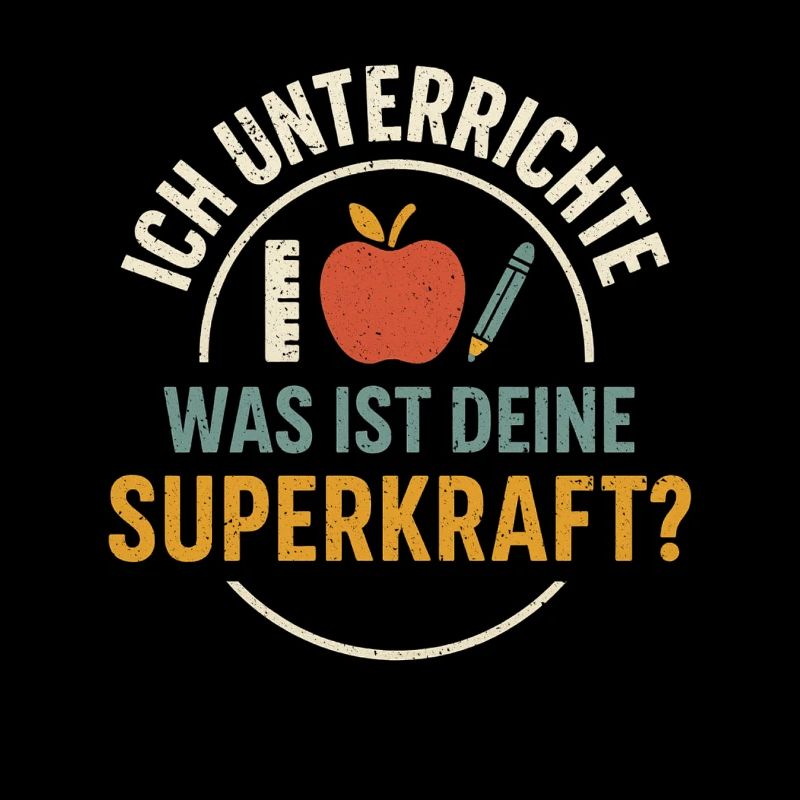 Lehrerin Superkraft Lehrer Spruch Schule Geschenk
