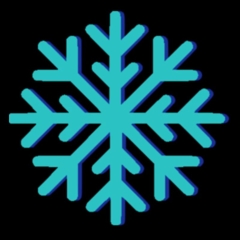 Geometrische blaue Schneeflocke