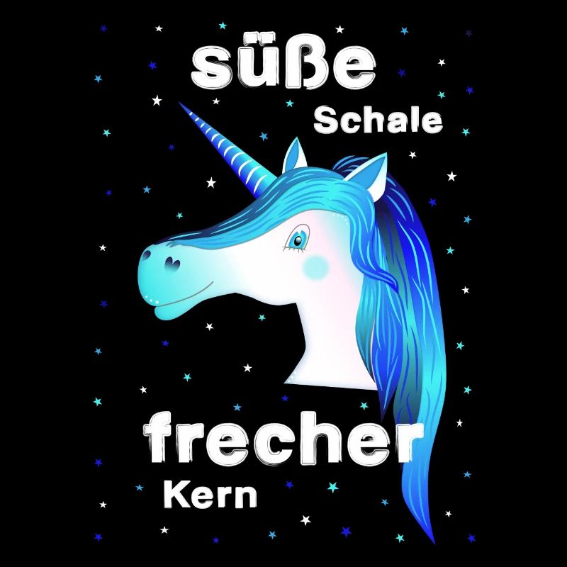 Einhorn blaues Einhorn frech süß