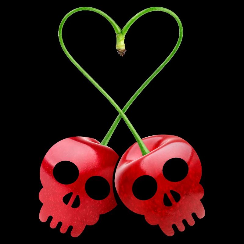 Cherry-Kirsche Totenkopf, Herzkirsche Valentinstag