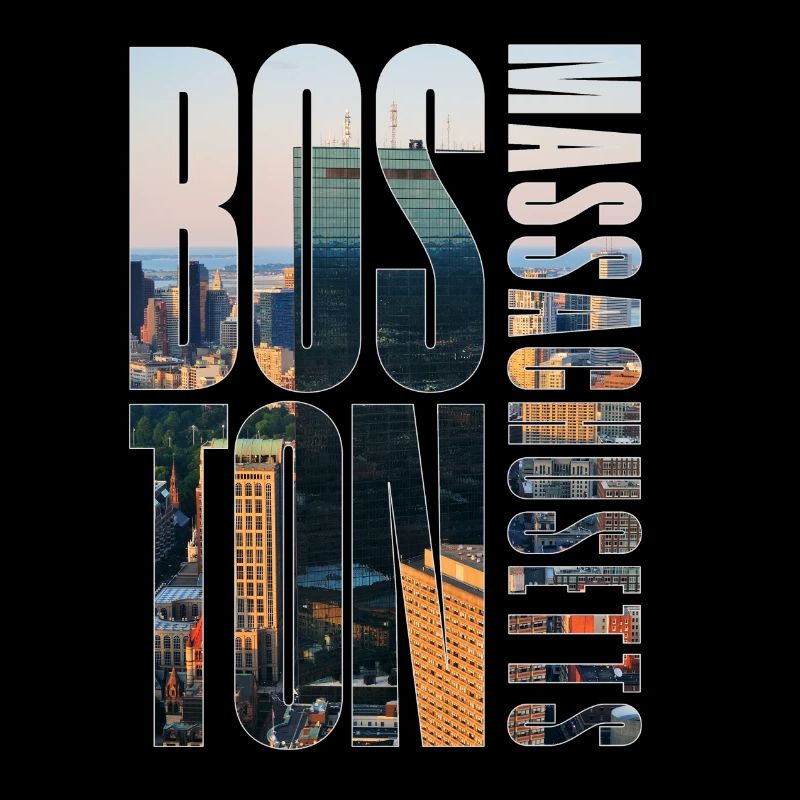 Boston Downtown Skyline Motiv