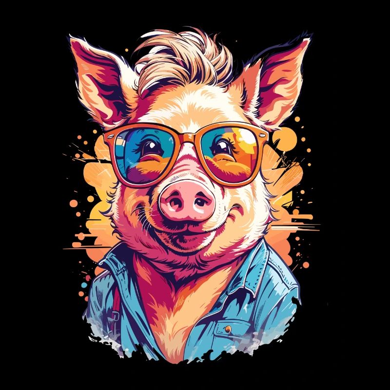Cool Pig in Sunglasses