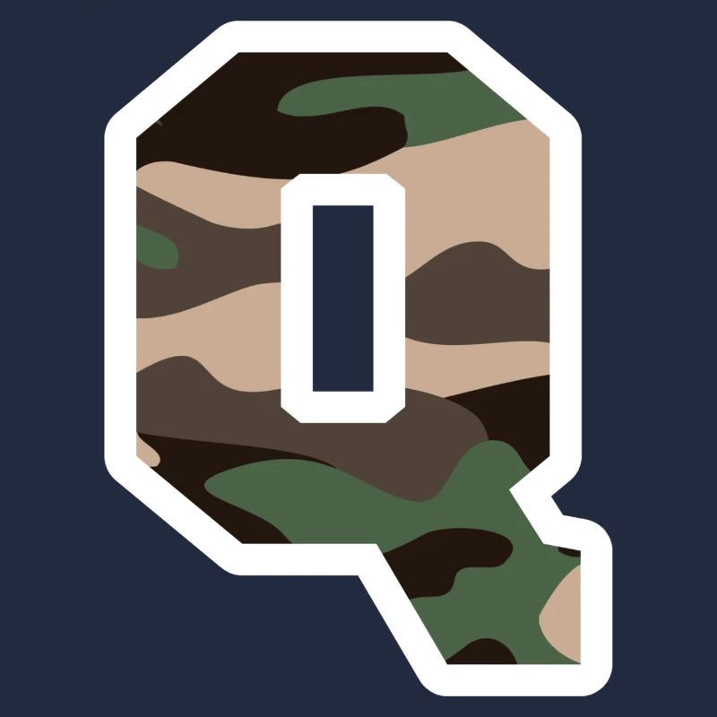 Buchstabe Q Militärische Tarnung - Geschenkidee