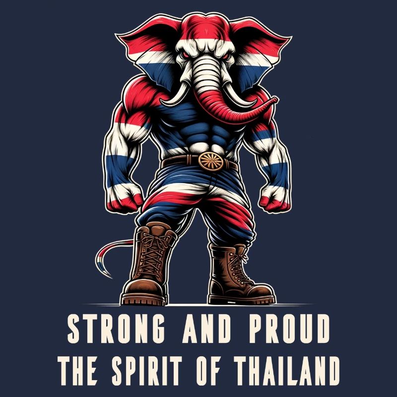 Thailand flag elephant