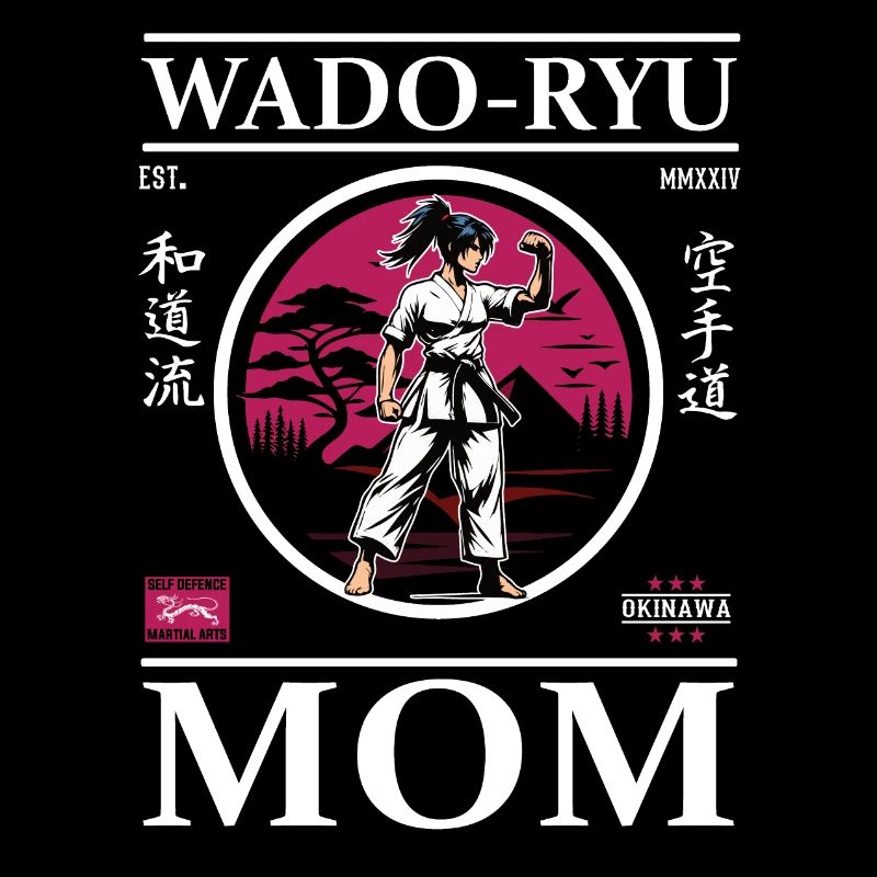 Wado Ryu Mom - Design de karaté cool pour les mamans