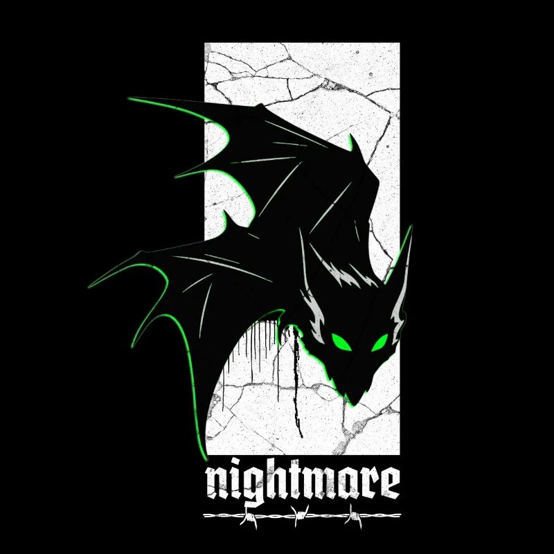 Nightmare Bat – Gothic Horror Vampir Kreatur Kunst