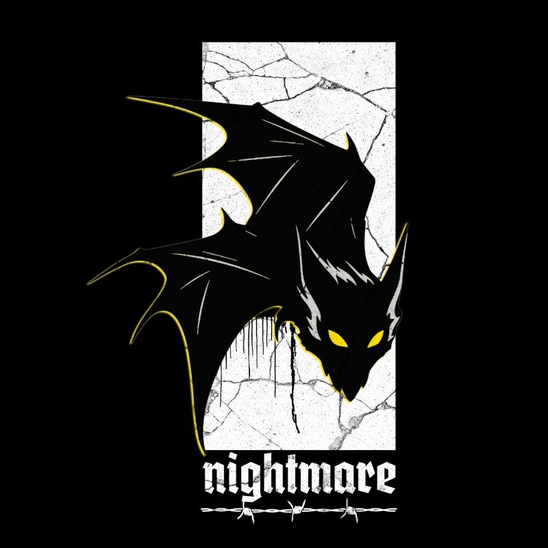 Nightmare Bat – Gothic Horror Vampir Kreatur Kunst