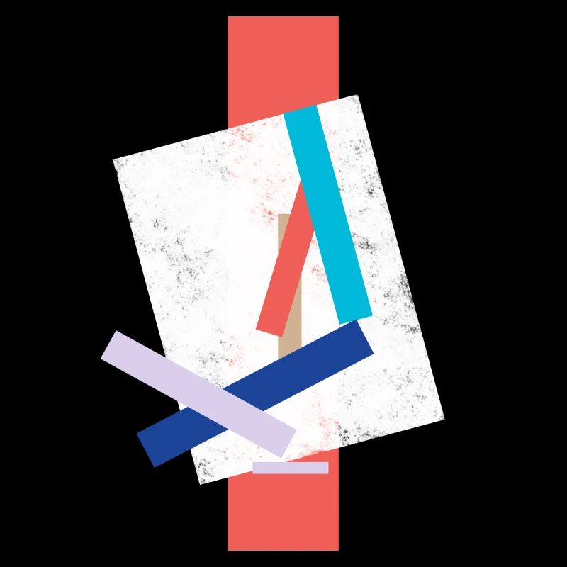 Abstract geometry accent for art student