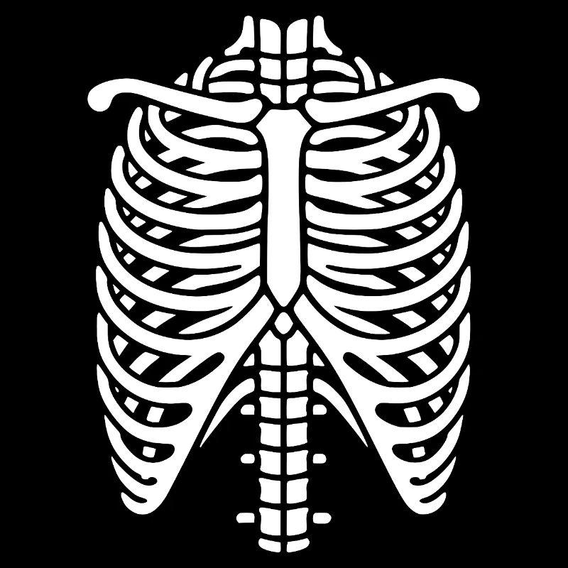 Côtes Cage thoracique Squelette Halloween Tatouage d’os