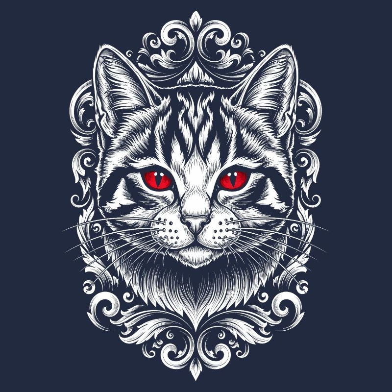 Gothic Katze mit lila Augen - Süßes Kätzchen