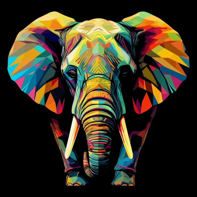 Colorful Origami Elephant | Elephant lovers