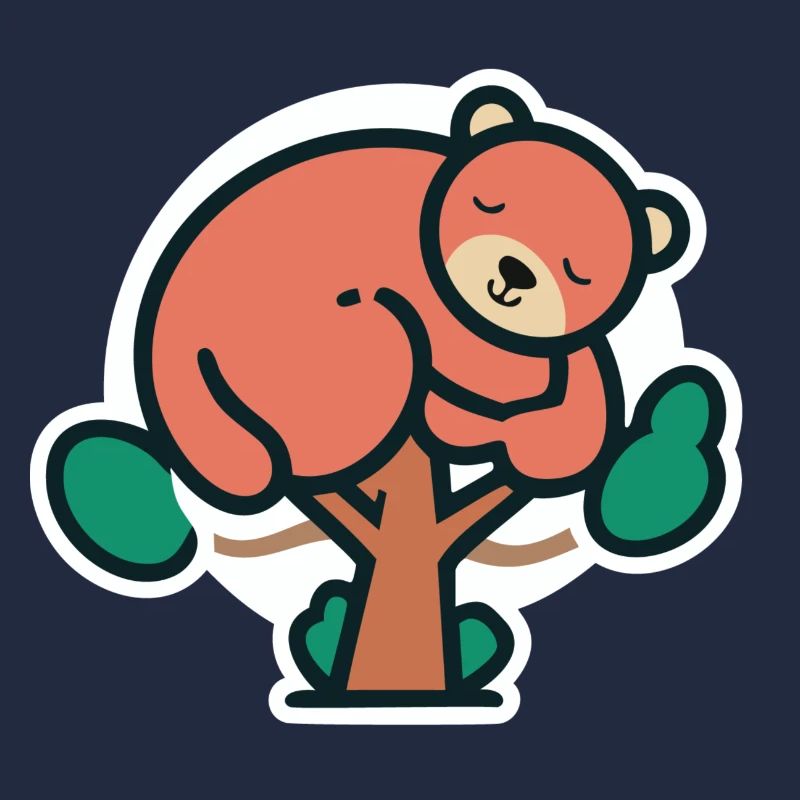 Schlafender Bär auf einem Baum