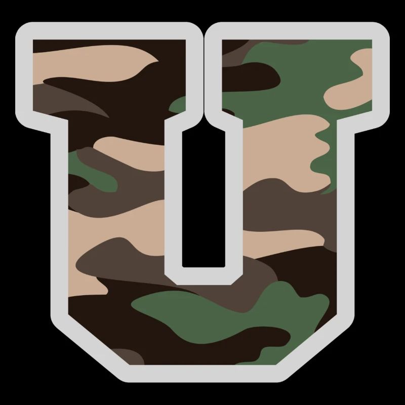 Buchstabe U Militärtarnung - Geschenkidee