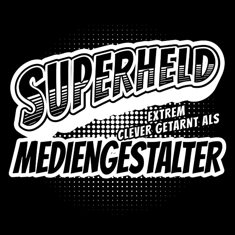 Superheld, clever getarnt als Mediengestalter